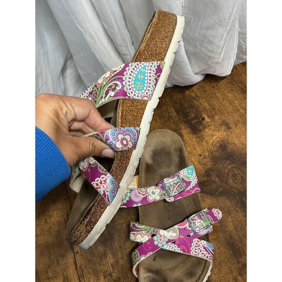 Birkenstock Birkis Franca Birko Flor Paisley Multi Strappy Sandals Size 40 US 9 - Picture 7 of 13